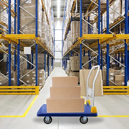 Foldable Push Hand Cart  with 360 Degree Swivel Wheels
