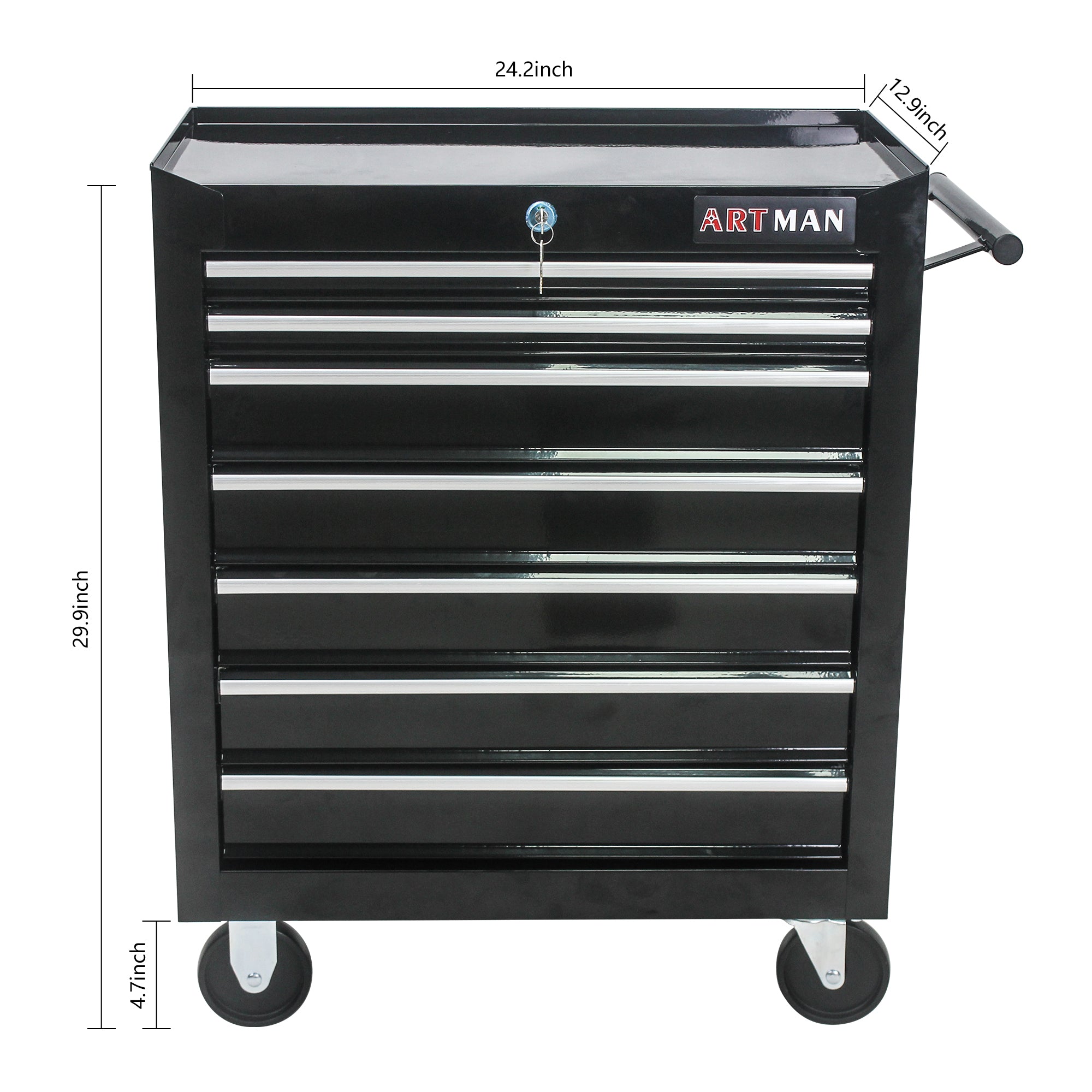 7 DRAWERS MULTI-FUNCTIONAL TOOL CART WITH WHEELS