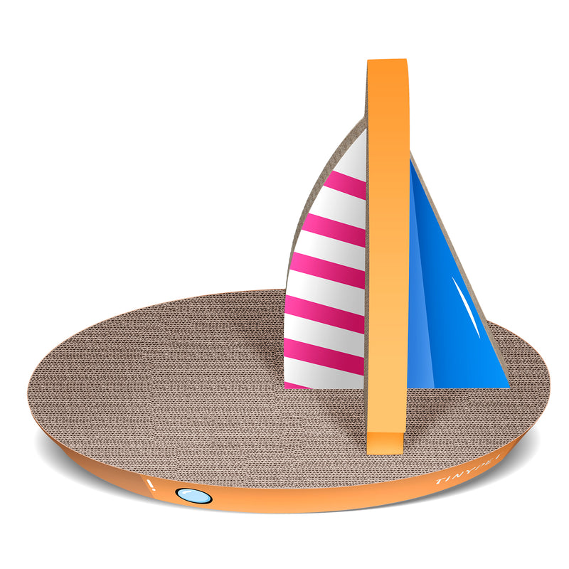 Cat Condo Scratcher Post Cardboard Sailboat Shape Cat Scratching Board - Image 9