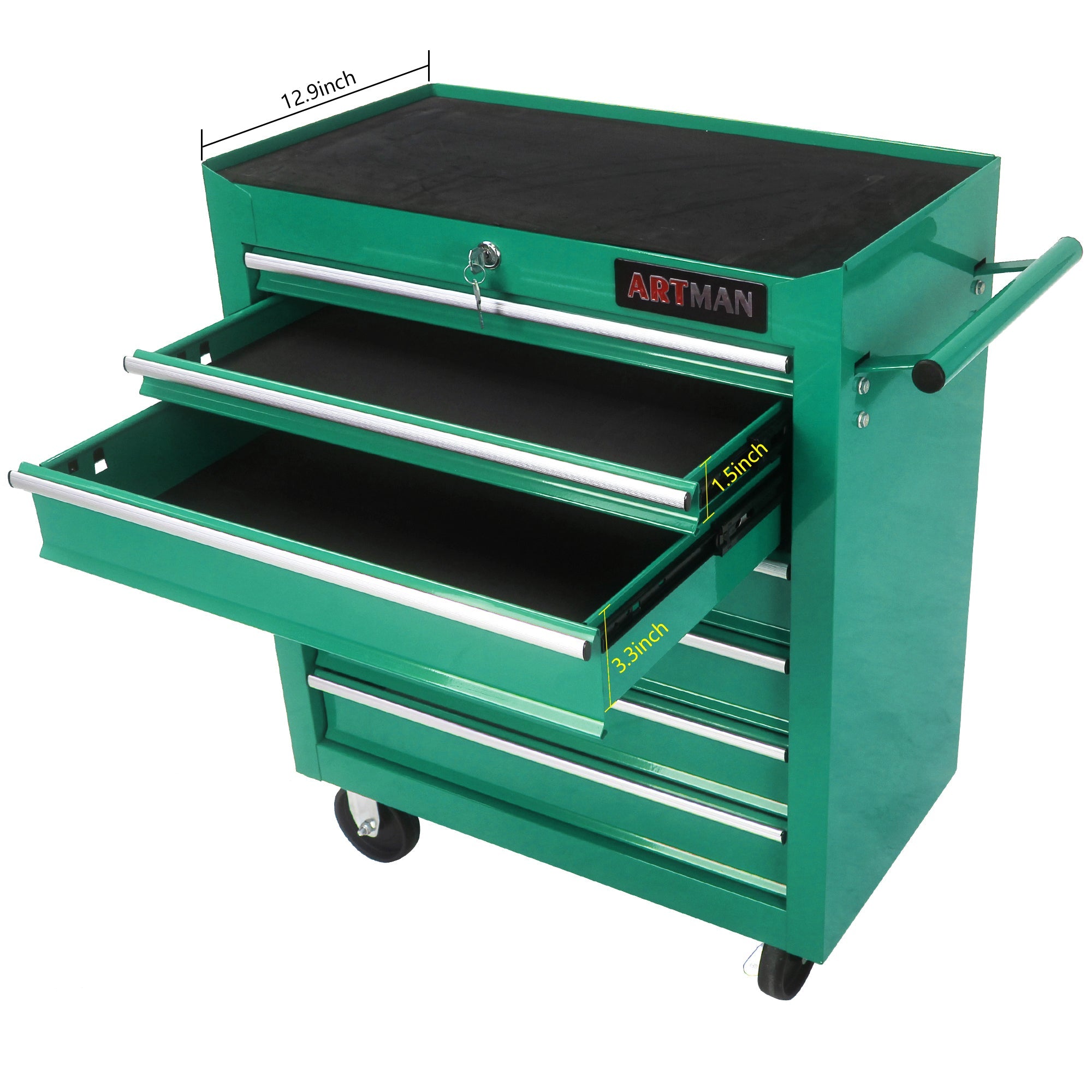 7 DRAWERS MULTI-FUNCTIONAL TOOL CART WITH WHEELS