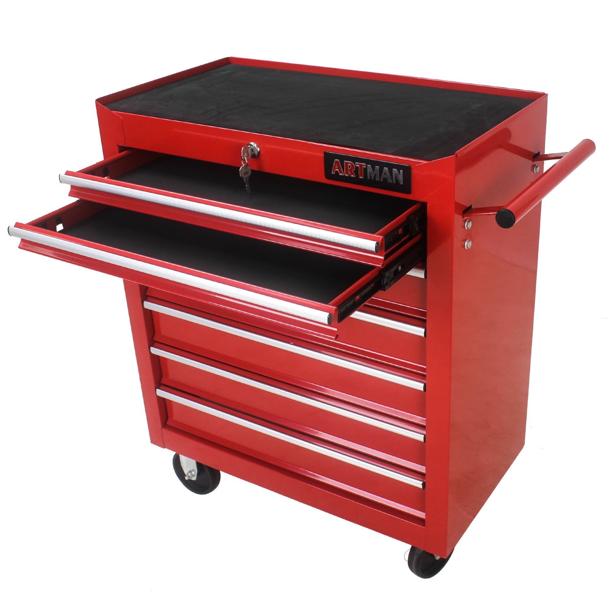 7 DRAWERS MULTI-FUNCTIONAL TOOL CART WITH WHEELS