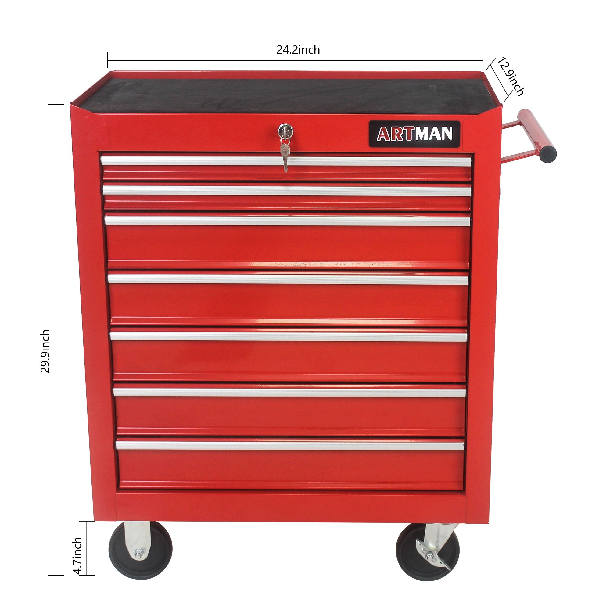 7 DRAWERS MULTI-FUNCTIONAL TOOL CART WITH WHEELS