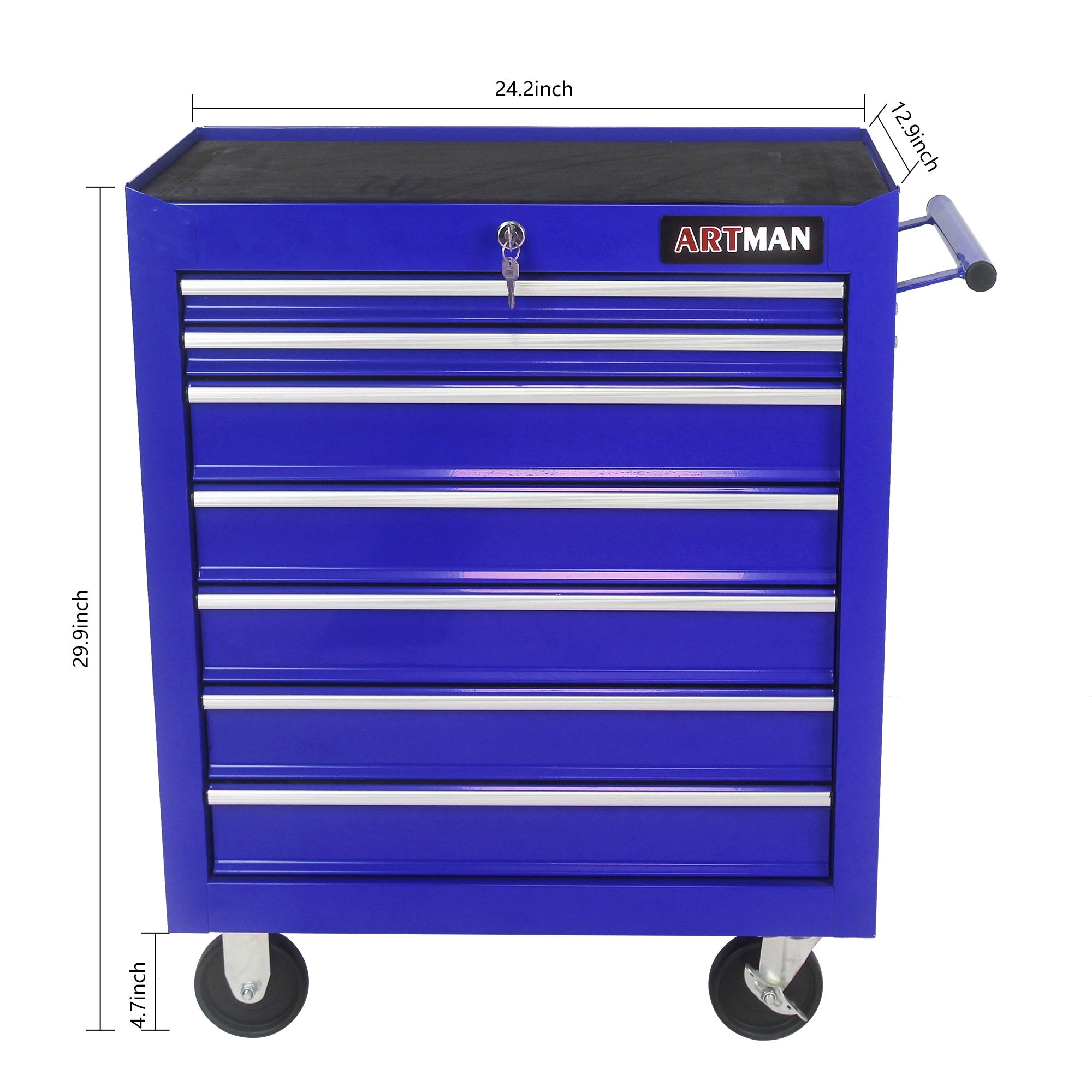 7 DRAWERS MULTI-FUNCTIONAL TOOL CART WITH WHEELS