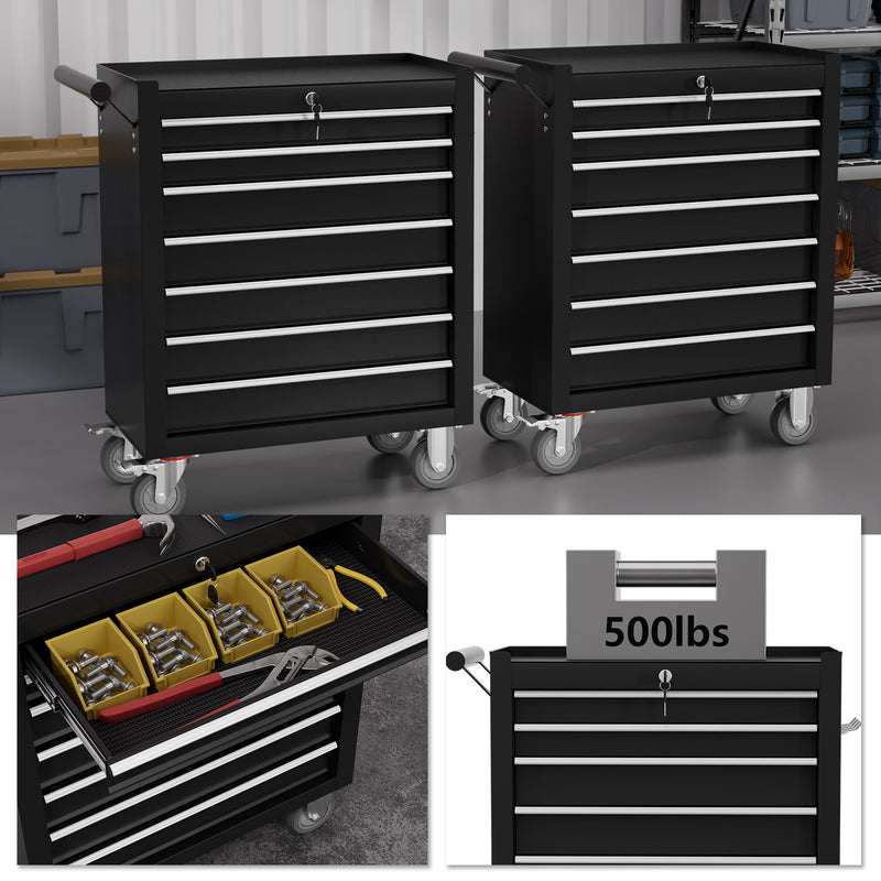 Radeway 7-Drawer Rolling Tool Chest Black - Image 4