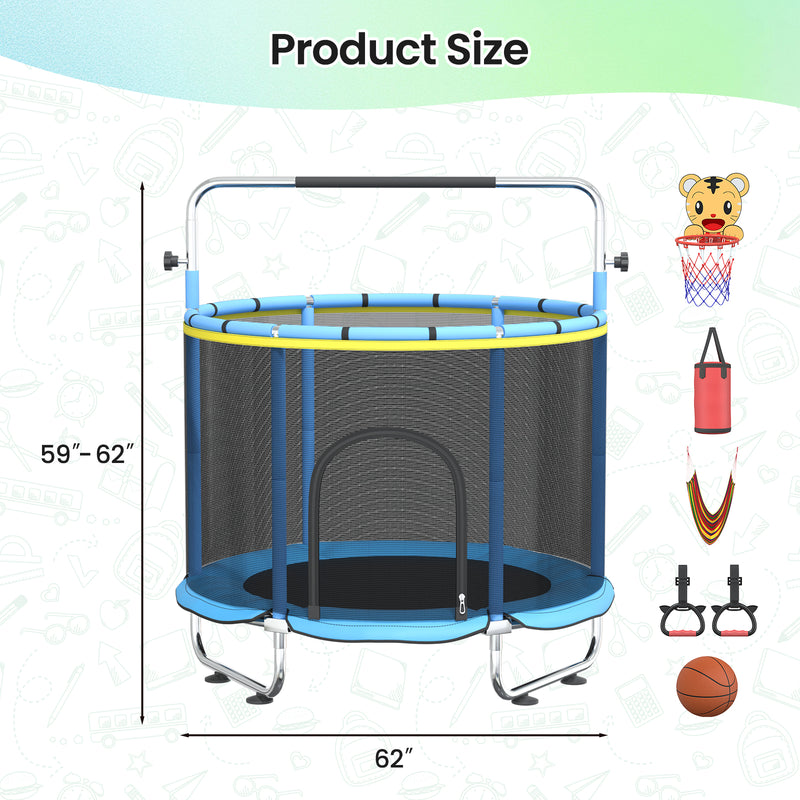 Radeway 55 Kids Indoor Outdoor Trampoline with Enclosure Net - Image 5