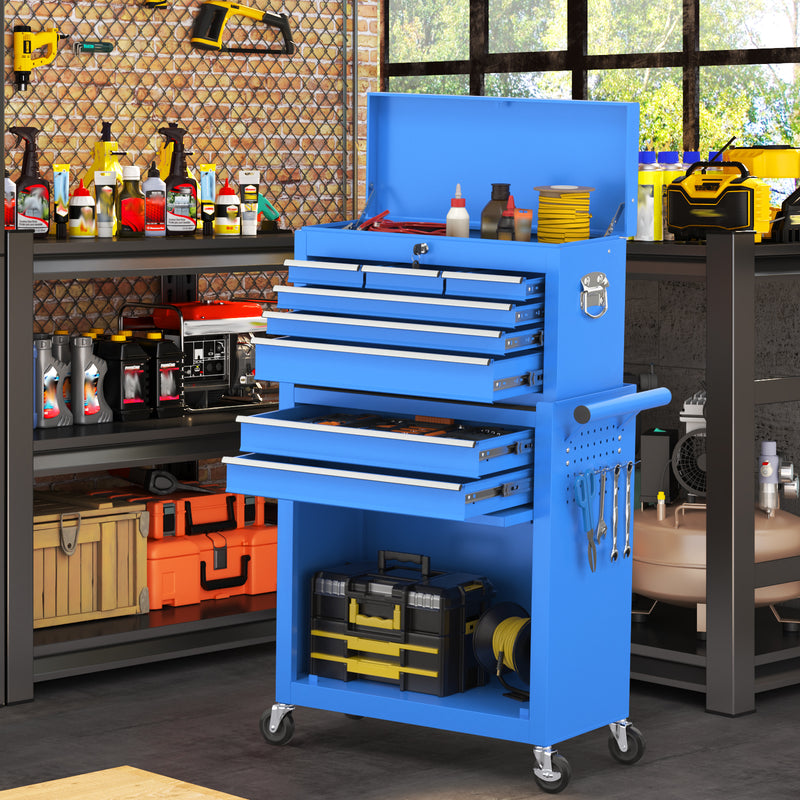 Radeway 8-Drawer Tool Chest with Top Box Blue - Image 7