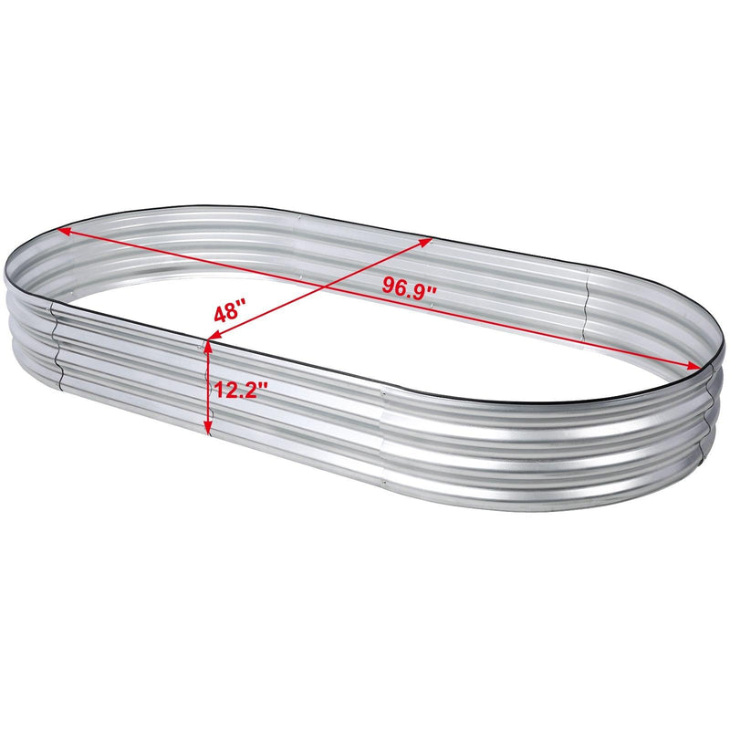Oval Large Metal Galvanized Raised Garden Bed Kit - Image 5