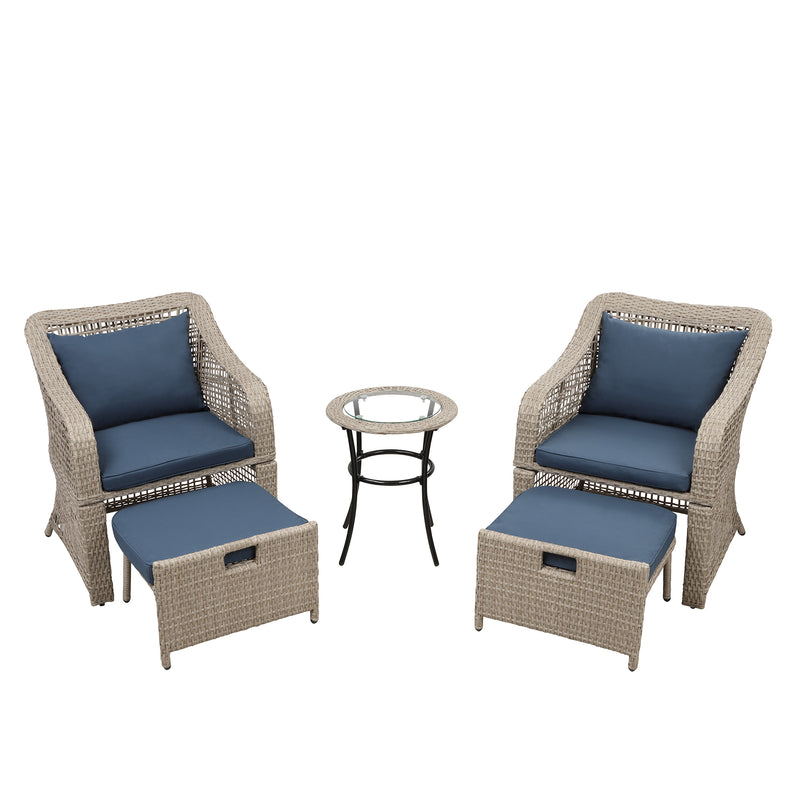 Radeway 5-piece Outdoor Conversation Set Patio Furniture - Image 39