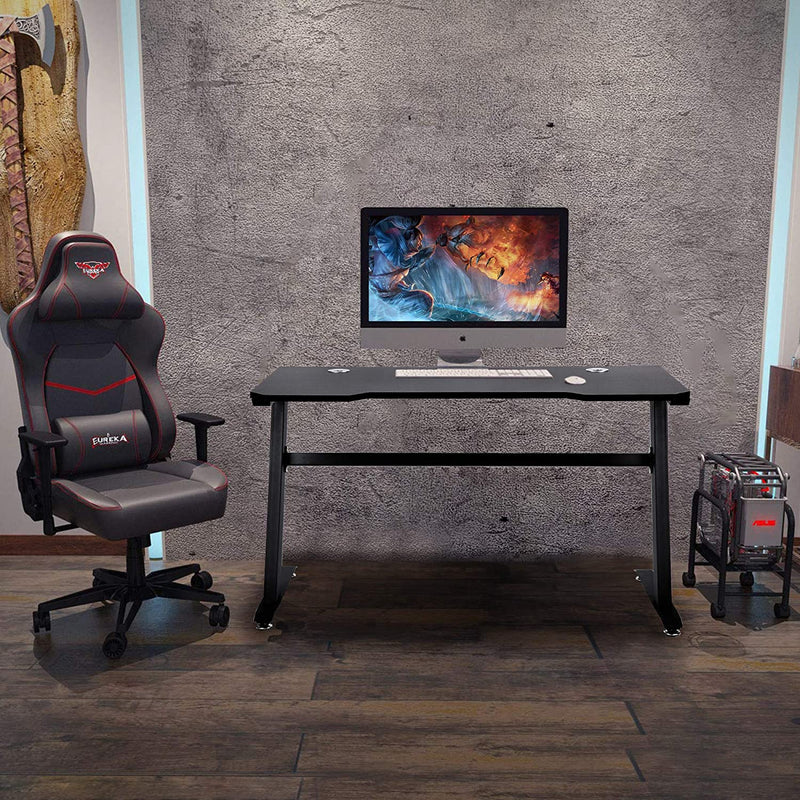 home office PC play station Gaming Desk heavy duty steel legs with carbon fiber - Image 7