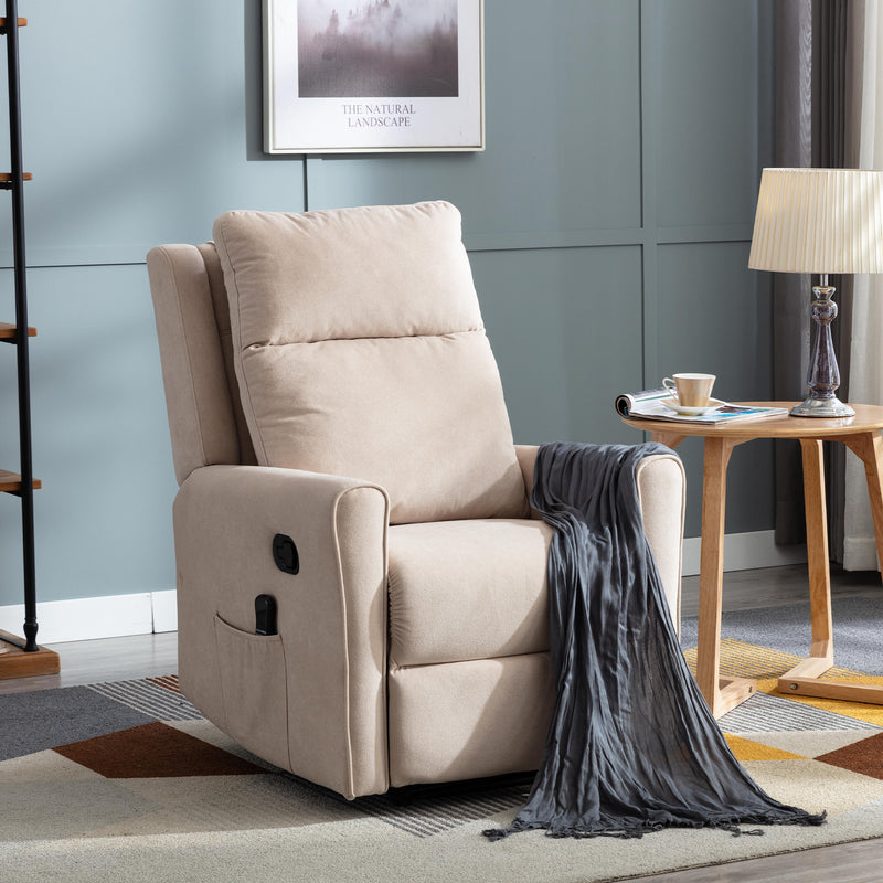 Massage Recliner with 12 Massage Nodes Function-Easy Lounge, Reclining Lounge Ch - Detail View