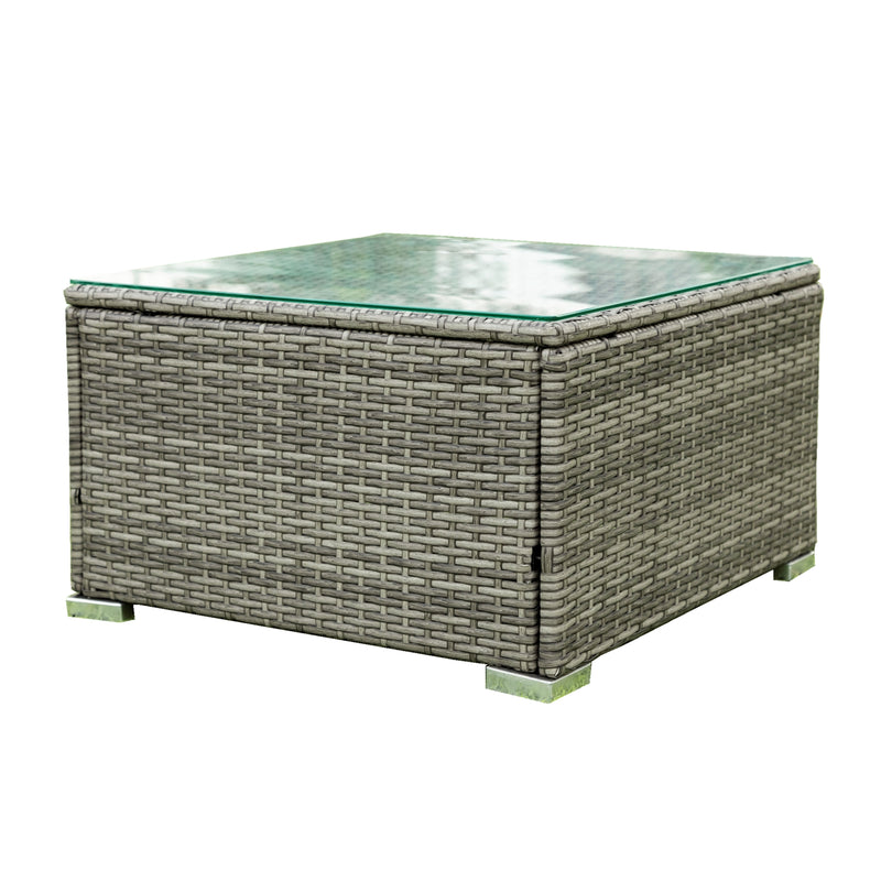 Radeway 4 Piece Patio Sectional Wicker Rattan Outdoor Furniture - Image 5