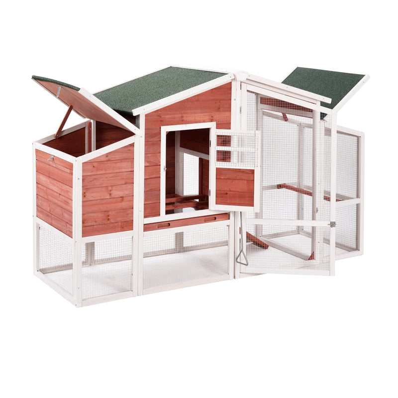 PET HOUSE Promotion! TOPMAX 77.9” Chicken Coop Rabbit - Side View