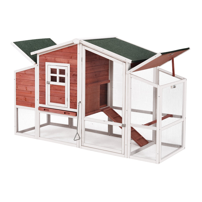 PET HOUSE Promotion! TOPMAX 77.9” Chicken Coop Rabbit - Image 4