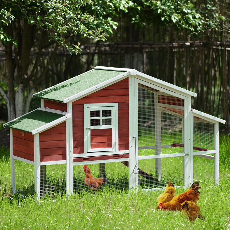 PET HOUSE Promotion! TOPMAX 77.9” Chicken Coop Rabbit - Front View