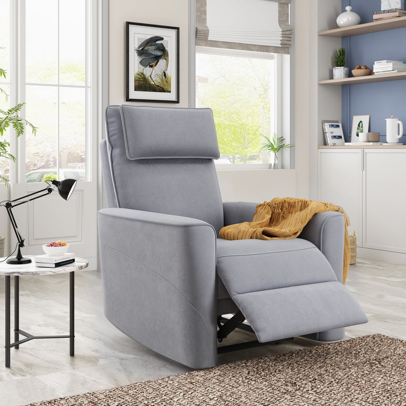 Recliner Chair with Padded Seat Microfiber Manual Reclining Sofa for Bedroom & L - Image 16