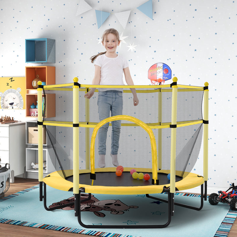 Radeway 5FT Trampoline with Basketball Hoop for Fun - Image 7