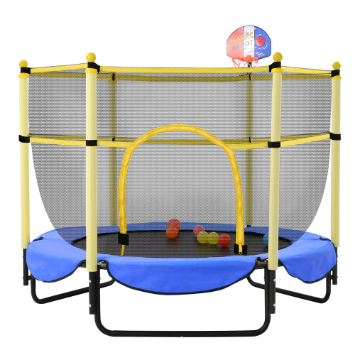 Radeway 5FT Trampoline with Basketball Hoop for Fun - Image 8