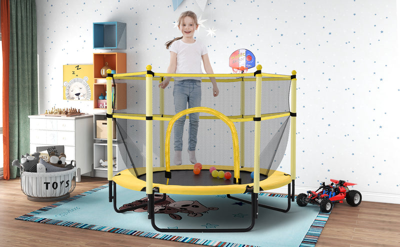 Radeway 5FT Trampoline with Basketball Hoop for Fun - Image 11