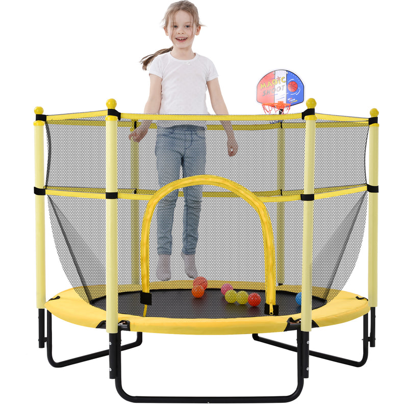 Radeway 5FT Trampoline with Basketball Hoop for Fun - Image 9