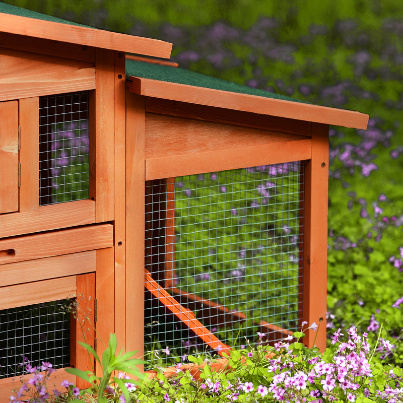 TOPMAX 70-Inch Wood Rabbit Hutch Outdoor Pet - Image 8