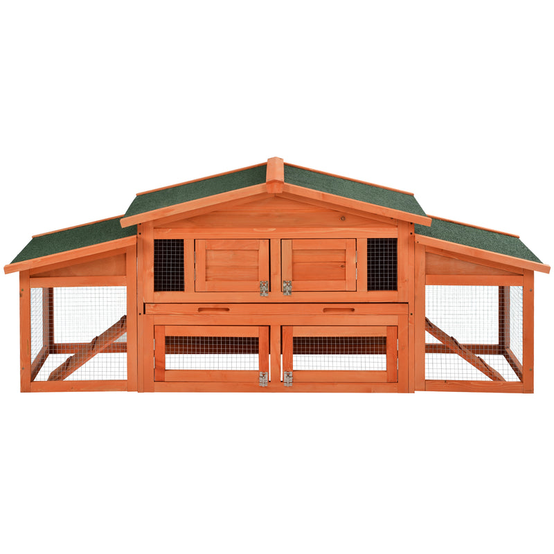 TOPMAX 70-Inch Wood Rabbit Hutch Outdoor Pet - Image 9