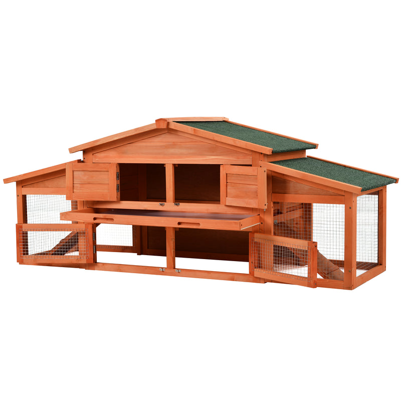 TOPMAX 70-Inch Wood Rabbit Hutch Outdoor Pet - Image 23
