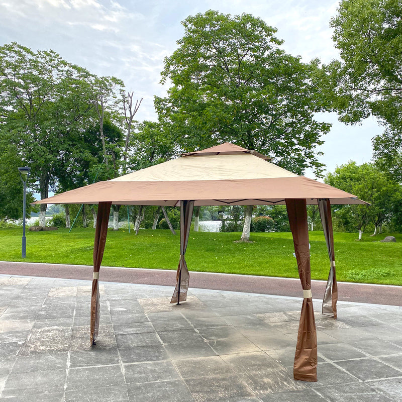 Outdoor Patio Pop-up Gazebo Canopy Tent - Front View