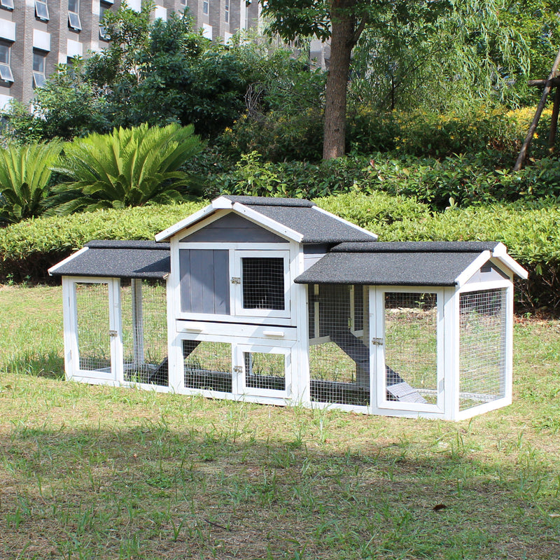 Outdoor Rabbit Hutch, Small Animal Houses & Habitats - Front View