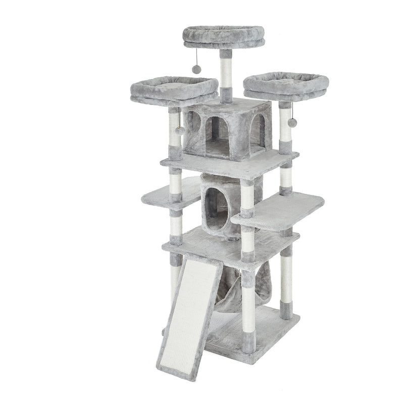 Multi-Level Cat Tree 65.4 Inches Large Cat Tower With - Image 7