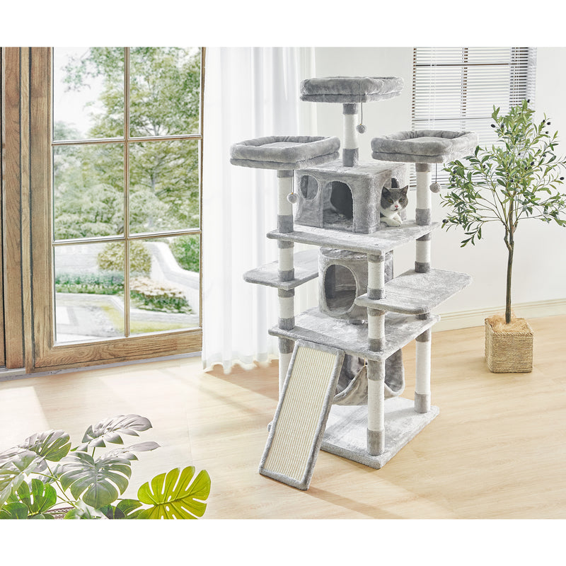 Multi-Level Cat Tree 65.4 Inches Large Cat Tower With - Side View