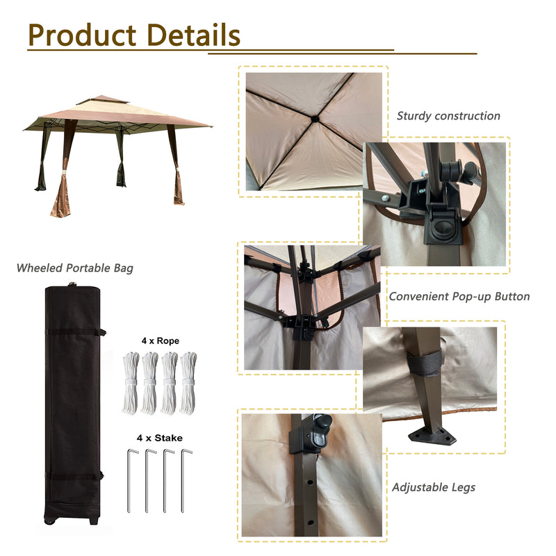 Outdoor Patio Pop-up Gazebo Canopy Tent - Image 15