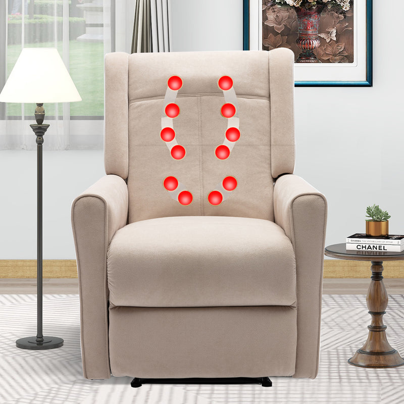 Massage Recliner with 12 Massage Nodes Function-Easy Lounge, Reclining Lounge Ch - Image 25