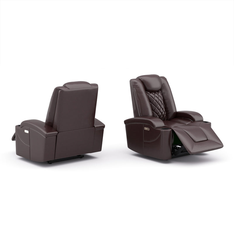 Power Motion Recliner with USB Charge Port and Cup Holder -PU Lounge chair for L - Image 21