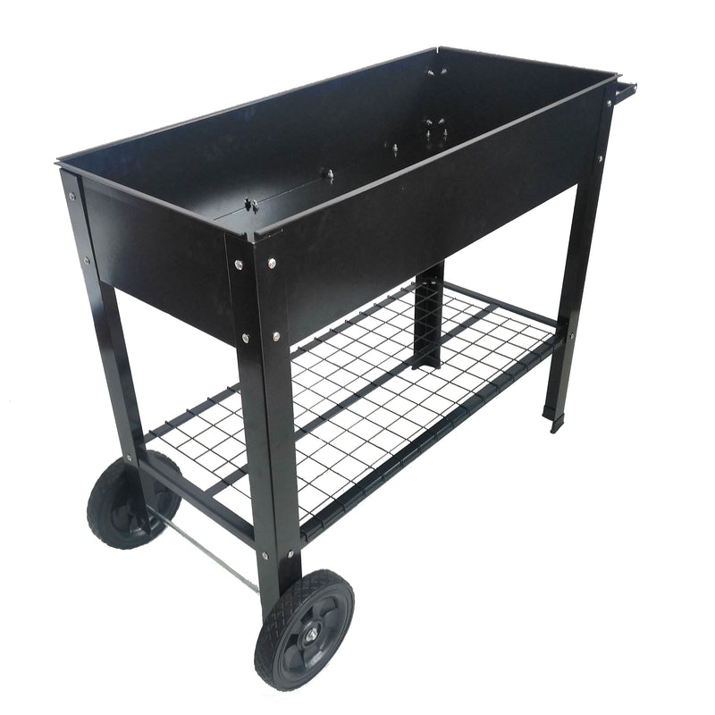Mobile Metal Raised Garden Bed Cart with Legs - Image 11