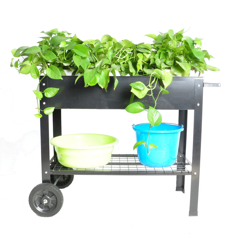 Mobile Metal Raised Garden Bed Cart with Legs - Image 23