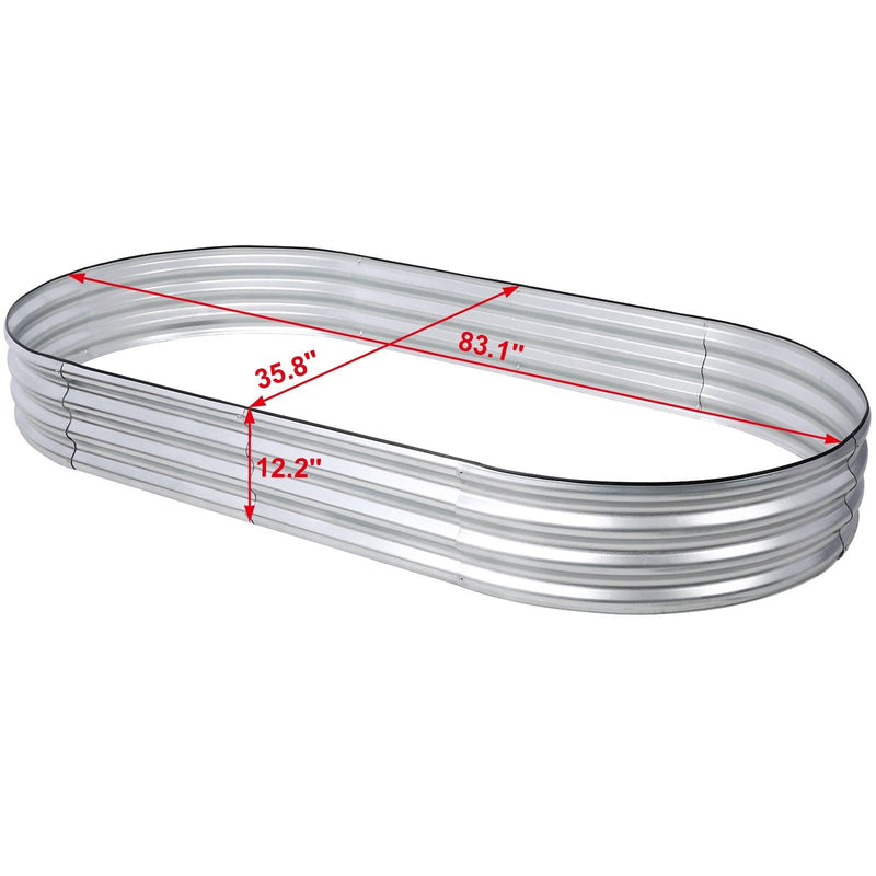 Oval Large Metal Galvanized Raised Garden Bed Kit - Image 4