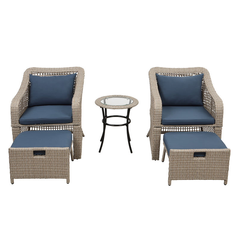 Radeway 5-piece Outdoor Conversation Set Patio Furniture - Image 4