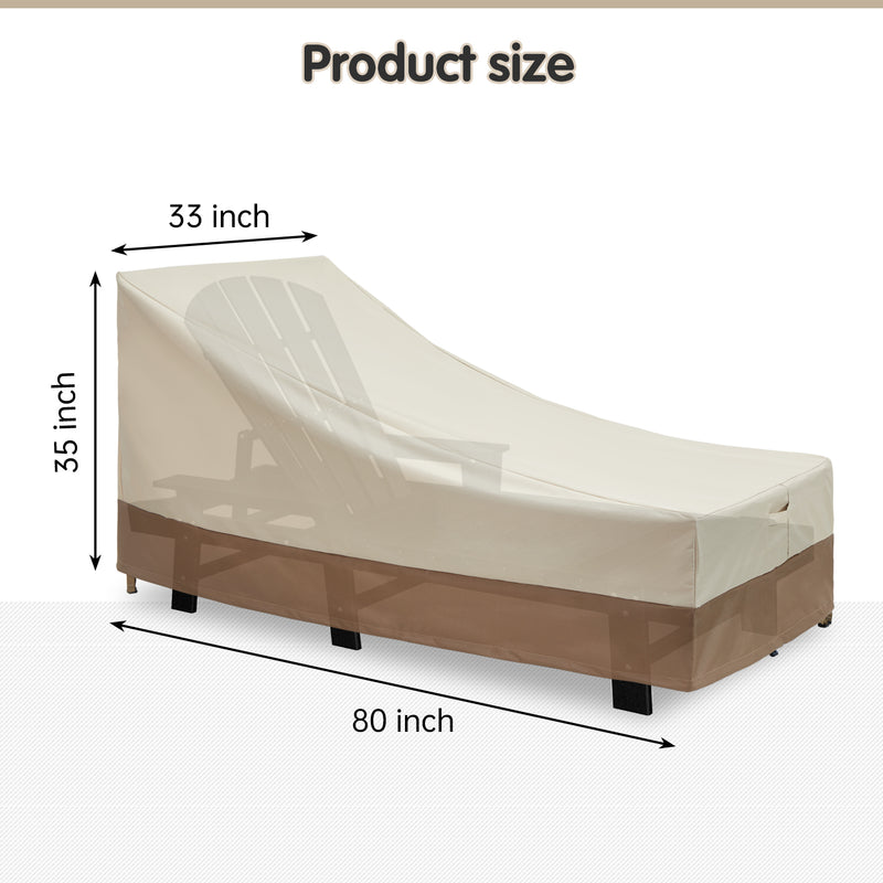 Veranda Water-Resistant 66 Inch Patio Day Chaise Lounge Chair Cover - Image 4