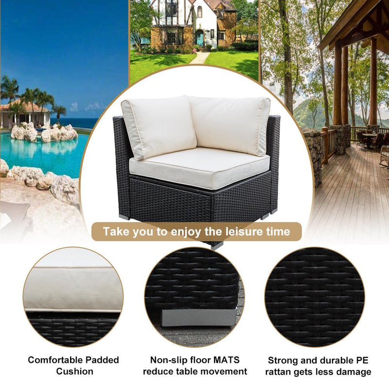 Radeway 6 Piece Rattan Patio Furniture Set - Image 5