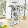 Multi-Level Cat Tree, 65.4 Inches Large Cat Tower with Scratching Posts Board, 2 Condos, 3 Plush Perches and Interactive Dangling Balls