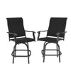 Bar Height Swivel Stools Chair Sets for Lawn, Garden, Backyard, Black