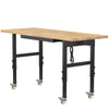 60-Inch Workbench with Drawers and Wheels - Steel