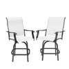 Bar Height Swivel Stools Chair Sets for Lawn, Garden, Backyard, Black