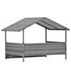 Seasonal PE Wicker Pet Furniture Dog Bed With Canopy