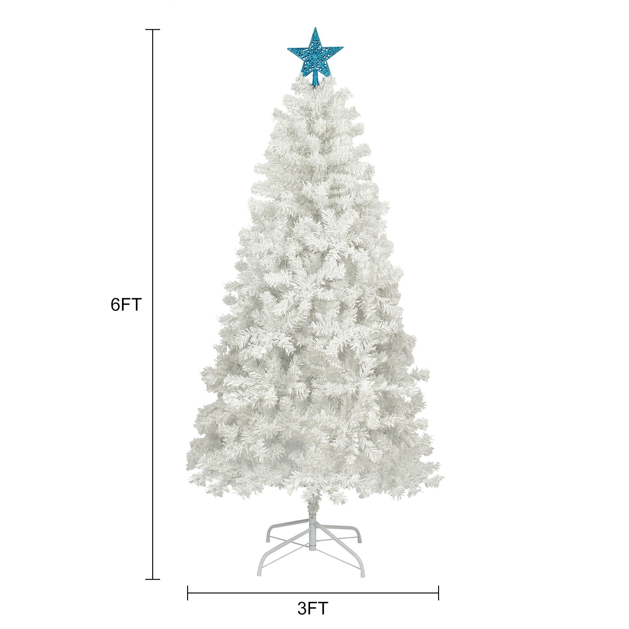 RaDEWAY Artificial Christmas Tree with LED Lights and Bendable Branches