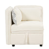 Convertible Modular Free Combination 4 Seater Chenille Fabric Sectional sofa with 5 Pillows