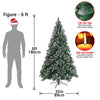 RaDEWAY Christmas Tree Artificial Full Xmas Trees with LED