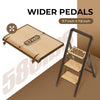 3 Step Ladder Folding Step Stool for Adults with Wide Anti-Slip Pedal