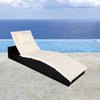 Adjustable Chaise Folding Wicker Pool Lounge Chair for Outside Pool
