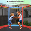 55-Inch Kids Trampoline with Enclosure and Basketball